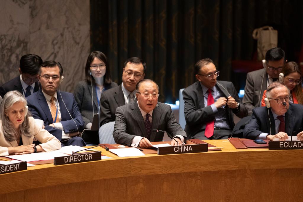 中方否決安理會(huì )涉巴以局勢決議草案，指草案背離聯(lián)合國決議精神