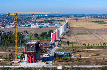 滬渝蓉高鐵泰州段橋梁工程建設全面進(jìn)入上部結構施工階段