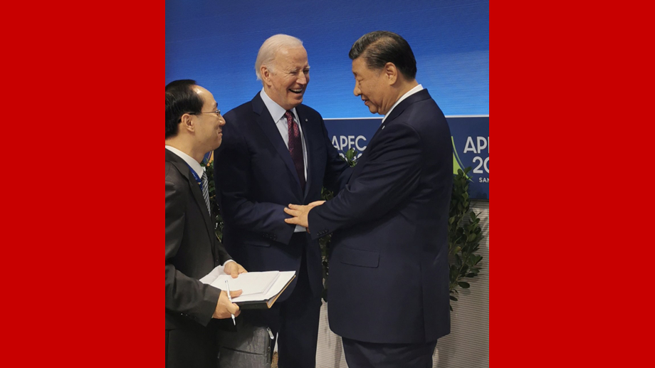 APEC會(huì )議結束時(shí)，拜登總統與習主席話(huà)別